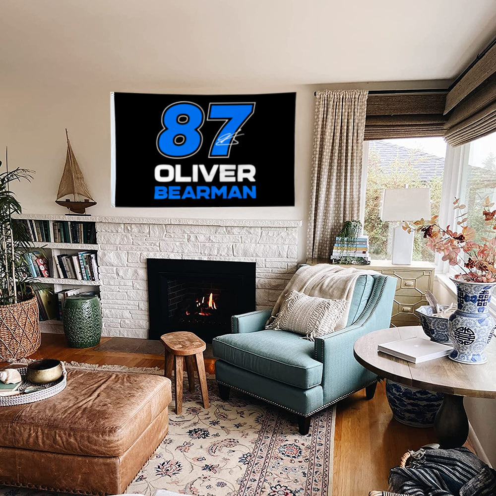 Fyon Oliver Bearman #87 Flag Racing Flags Banner