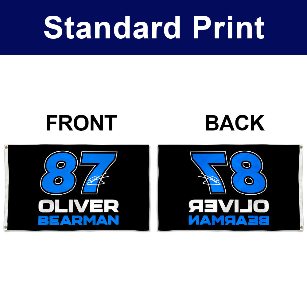 Fyon Oliver Bearman #87 Flag Racing Flags Banner