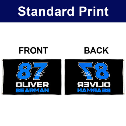 Fyon Oliver Bearman #87 Flag Racing Flags Banner