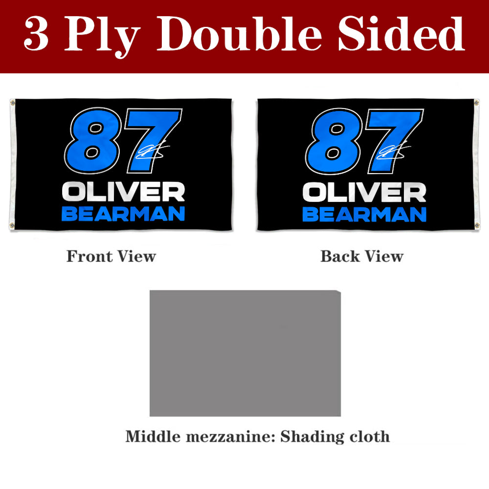 Fyon Oliver Bearman #87 Flag Racing Flags Banner