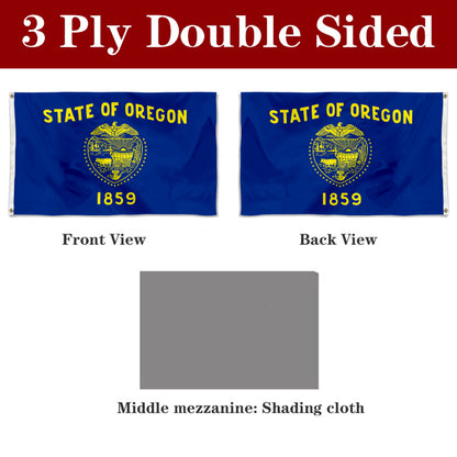 Fyon State of Oregon 1859 Flag Banner