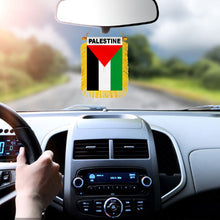 Palestine Flag Mini Car Rearview Mirror Flag Banner - 2PC