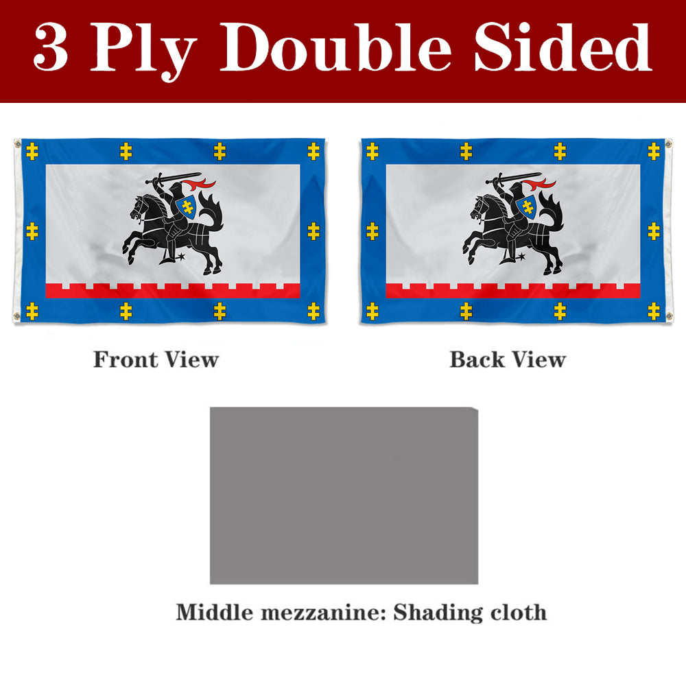 Fyon Double-sided Panevezys County, Lithuania Flag Banner