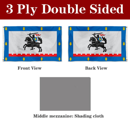 Fyon Double-sided Panevezys County, Lithuania Flag Banner