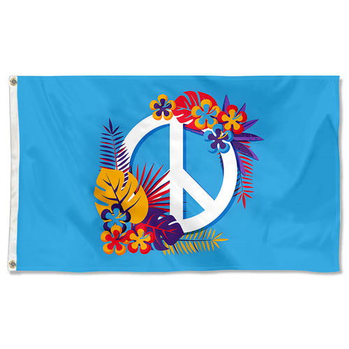 Fyon Peace and Flower Flag Banner