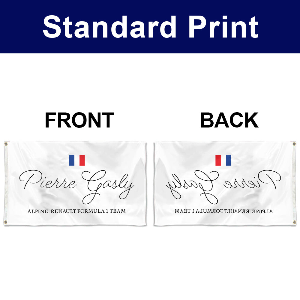 Fyon Pierre Gasly Shirt with Grommet Flag Banner