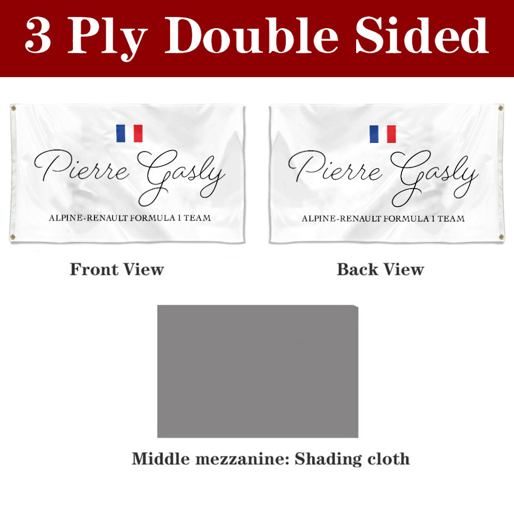 Fyon Pierre Gasly Shirt with Grommet Flag Banner
