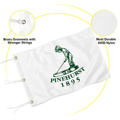 Fyon Pinehurst Famous Putter Boy Embroidered Golf Pin Flag Banner Grommets