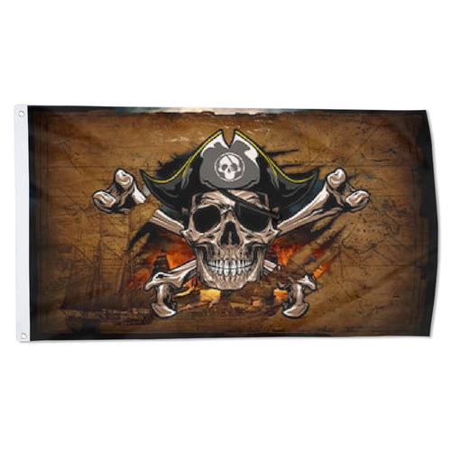 Fyon Pirate Jolly Roger Skull With Crossbones Flag  Indoor and outdoor banner