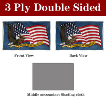 Fyon Double-sided Proud to be an American Flag Banner