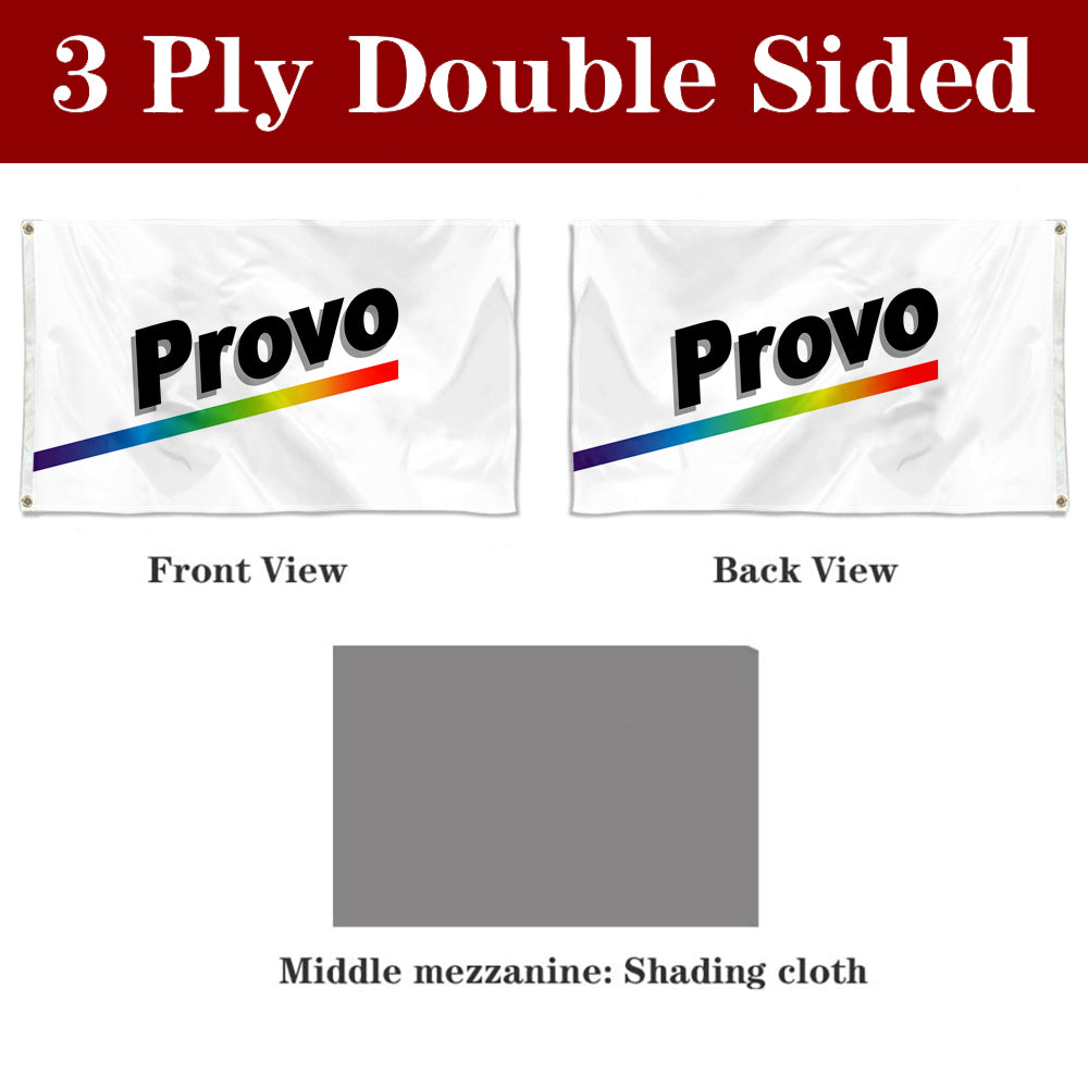 Fyon of Former flag of Provo, Utah, by Joe Jenkins flag banner