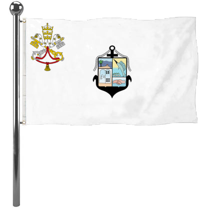 Fyon Puerto Vallarta municipality Flag Banner with the Holy See symbol
