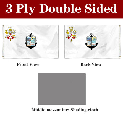 Fyon Puerto Vallarta municipality Flag Banner with the Holy See symbol