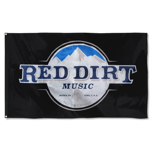 Fyon Red Dirt Music mountains Flag Indoor and outdoor banner Black