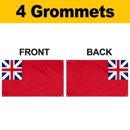 Fyon Red ensign of Great Britain (1707–1800, square canton) Flag Banner