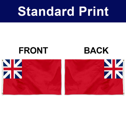 Fyon Red ensign of Great Britain (1707–1800, square canton) Flag Banner