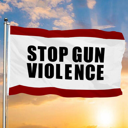 Fyon Stop Gun Violence Flag  Indoor and Outdoor Banner