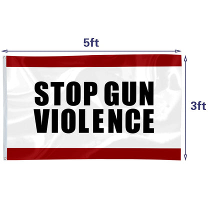Fyon Stop Gun Violence Flag  Indoor and Outdoor Banner
