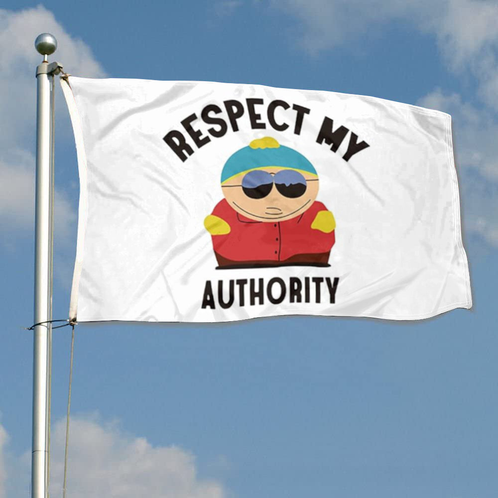 Fyon Respect My Authority Flag Banner - White