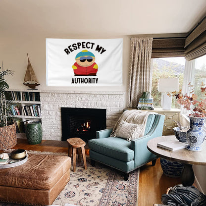 Fyon Respect My Authority Flag Banner - White