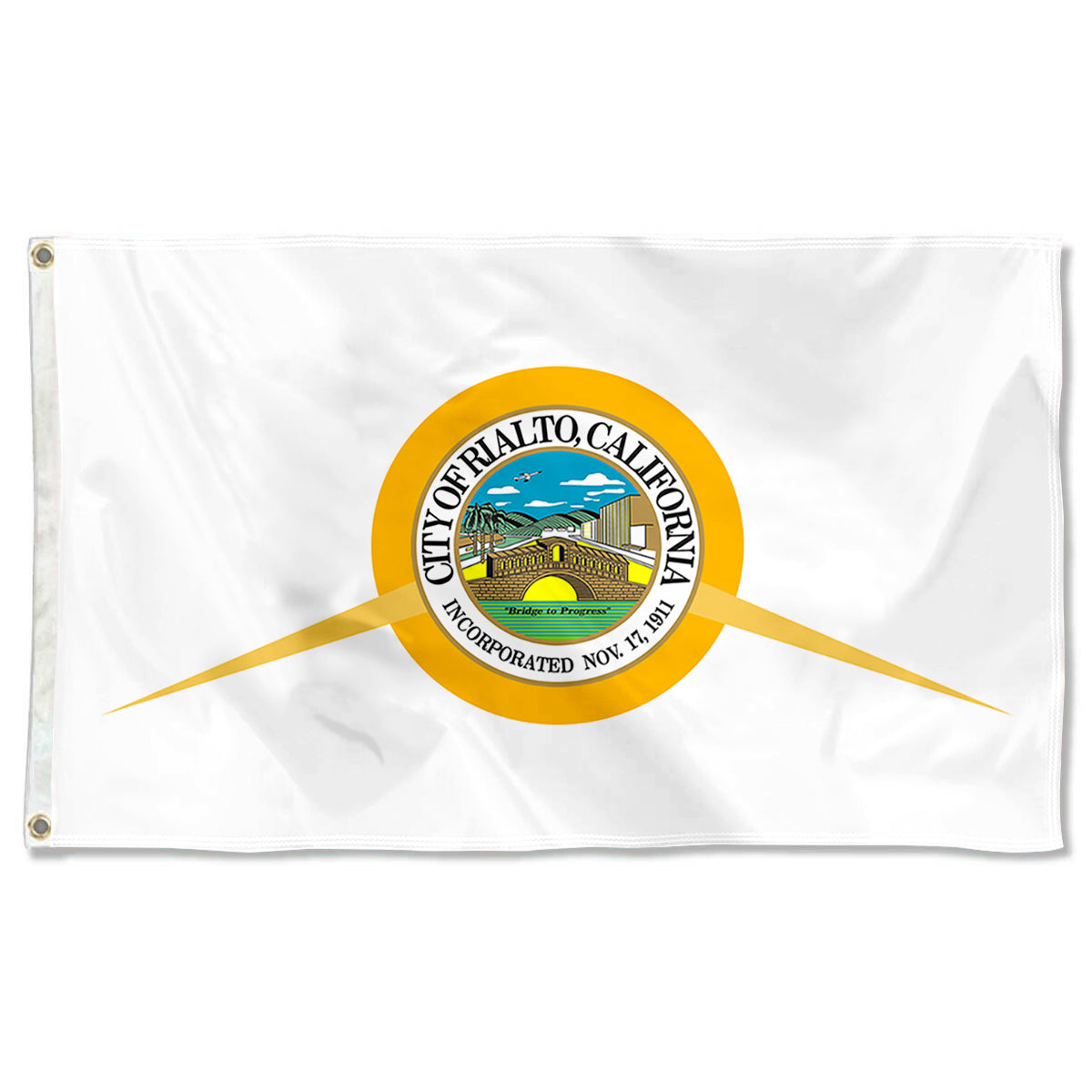 Fyon Rialto, California Flag Banner