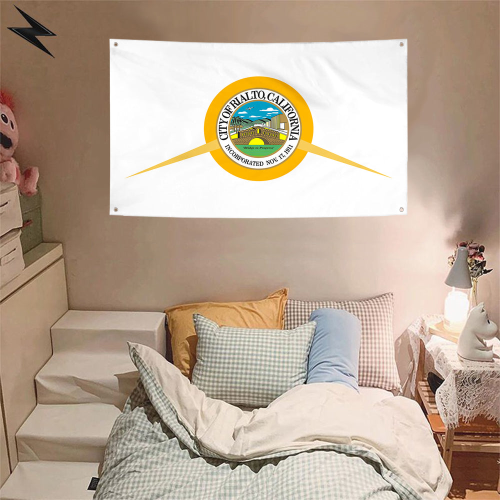 Fyon Rialto, California Flag Banner