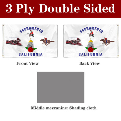 Fyon Sacramento, California Flag Banner (1964–1989)