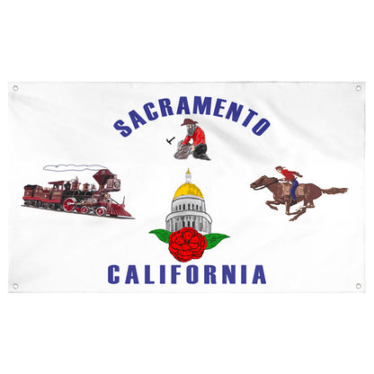 Fyon Sacramento, California Flag Banner (1964–1989)