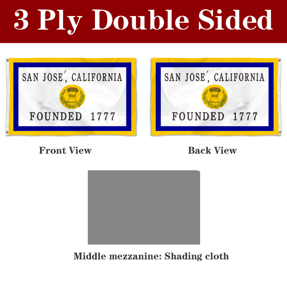 Fyon San Jose, California Flag Banner (1969–1984)