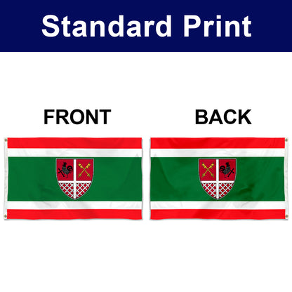 Fyon Double-sided San Pedro Town, Ambergis Cay, Belize Flag Banner