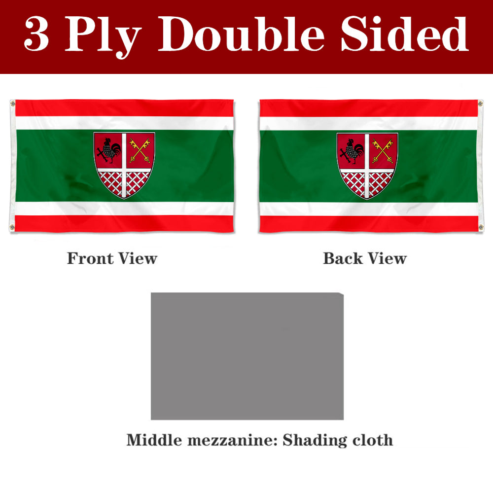 Fyon Double-sided San Pedro Town, Ambergis Cay, Belize Flag Banner