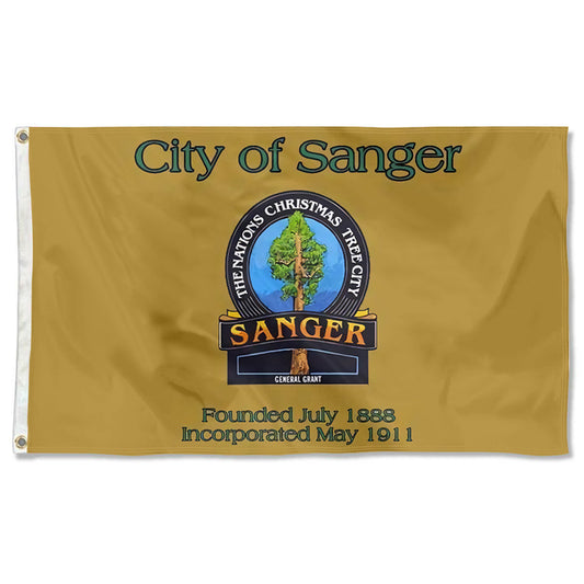 Fyon Sanger, California Flag Banner
