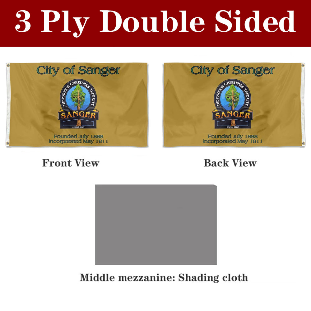 Fyon Sanger, California Flag Banner