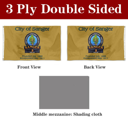 Fyon Sanger, California Flag Banner