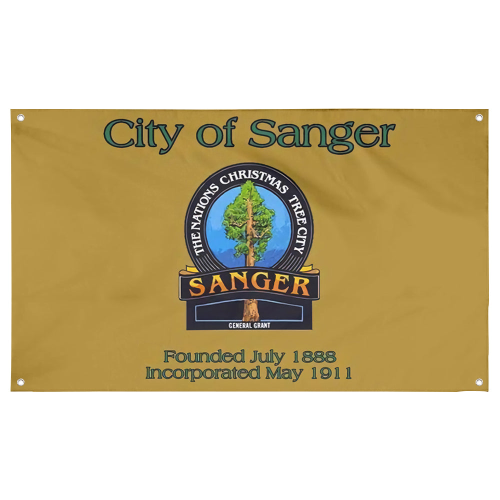 Fyon Sanger, California Flag Banner