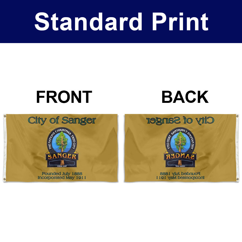 Fyon Sanger, California Flag Banner