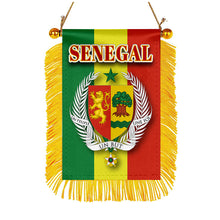 Senegal Flag Mini Car Rearview Mirror Flag Banner - 2PC