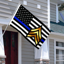 Fyon Sgt Thin Blue Line Flag  indoor and outdoor Banner