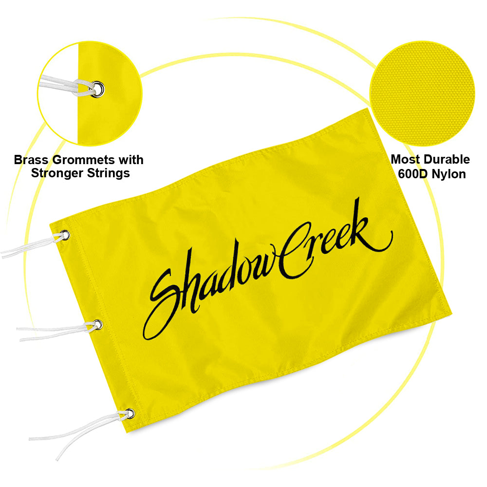 Fyon Shadow Creek Golf Course Las Vegas Yellow Pin Flag Banner Grommets