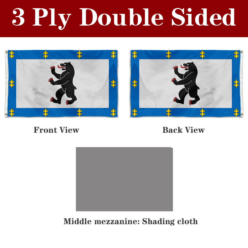 Fyon Double-sided Siauliai County, Lithuania Flag Banner