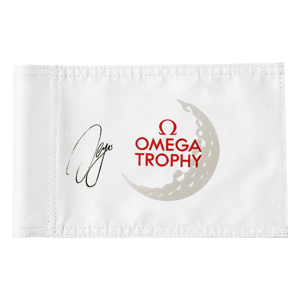 Fyon Signed Sergio Garcia US Open Omega Trophy Golf Pin Flag Banner