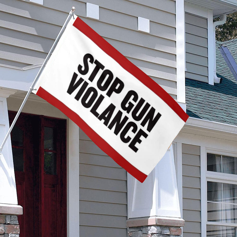 Fyon Stop Gun Violence Flag  Indoor and Outdoor Banner
