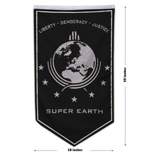 Fyon Super Earth Flag 30x50inch Black Indoor and outdoor banner Blue 30x50inch