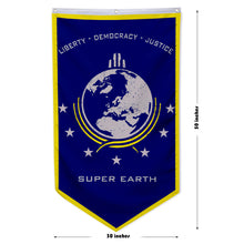 Fyon Super Earth Flag 30x50inch Blue Indoor and outdoor banner Blue 30x50inch