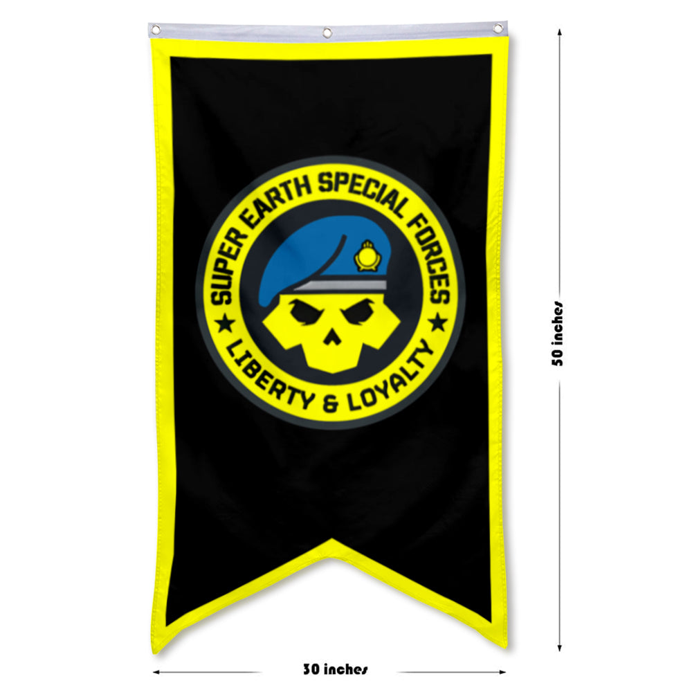 Fyon Super Earth Special Forces  Flag Game Flags Banner
