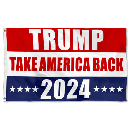 Fyon Take America Back Trump 2024 Flag Indoor and Outdoor Banner