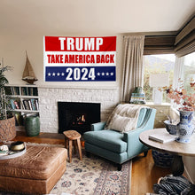 Fyon Take America Back Trump 2024 Flag Indoor and Outdoor Banner