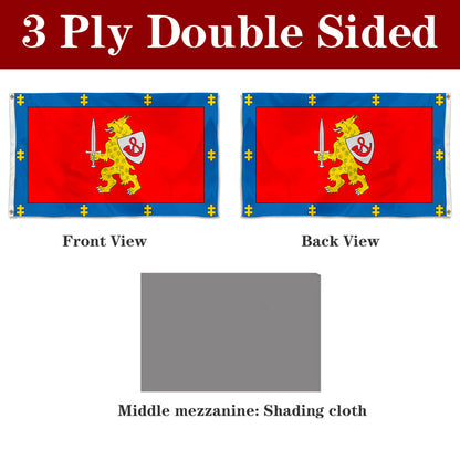 Fyon Double-sided Taurage County, Lithuania Flag Banner