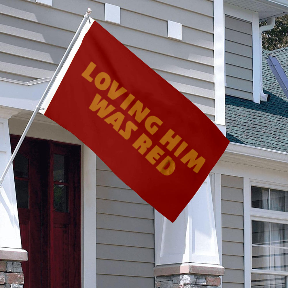 Fyon Taylor Swift Flag Travis Kelce Loving Him Was Red Flag  Indoor and Outdoor Banner