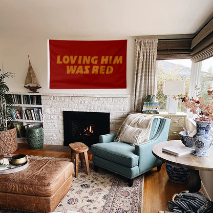 Fyon Taylor Swift Flag Travis Kelce Loving Him Was Red Flag  Indoor and Outdoor Banner